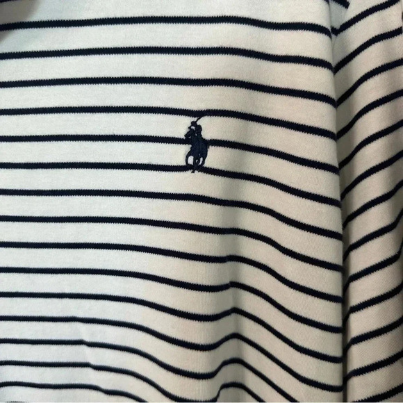 Polo Ralph Lauren Men's Short Sleeve Navy & White Striped Polo Size XXL GUC - Picture 3 of 7
